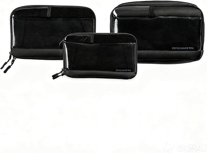 OPENMOON Bolsa translúcida para accesorios de cámara y electrónica de almacenamiento, organizador de cables, accesorios de engranaje, artículos esenciales para cámara de viaje, versión M delgada