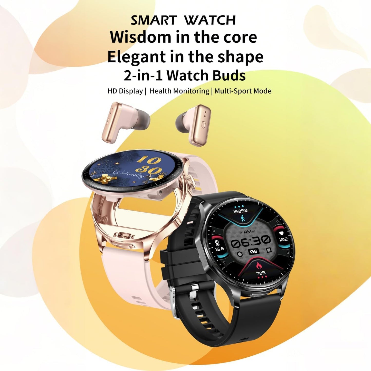 Desong Reloj inteligente con auriculares, relojes inteligentes TWS...