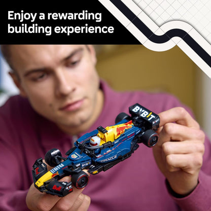 LEGO Speed Champions Oracle Red Bull Racing RB20 F1 modelo de coche de carreras - Kits de construcción para adultos, mayores de 18 años con características realistas - Manualidades DIY de Red Bull
