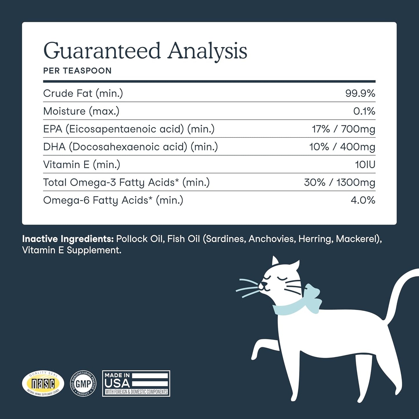 Fera Pets Aceite de pescado - Omega 3 para perros y gatos para apoy...