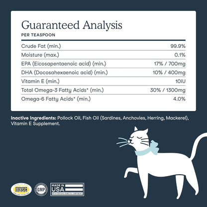 Fera Pets Aceite de pescado - Omega 3 para perros y gatos para apoy...