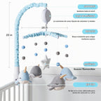 Narwhal - Móvil para cuna de bebé para decoración de guardería con...