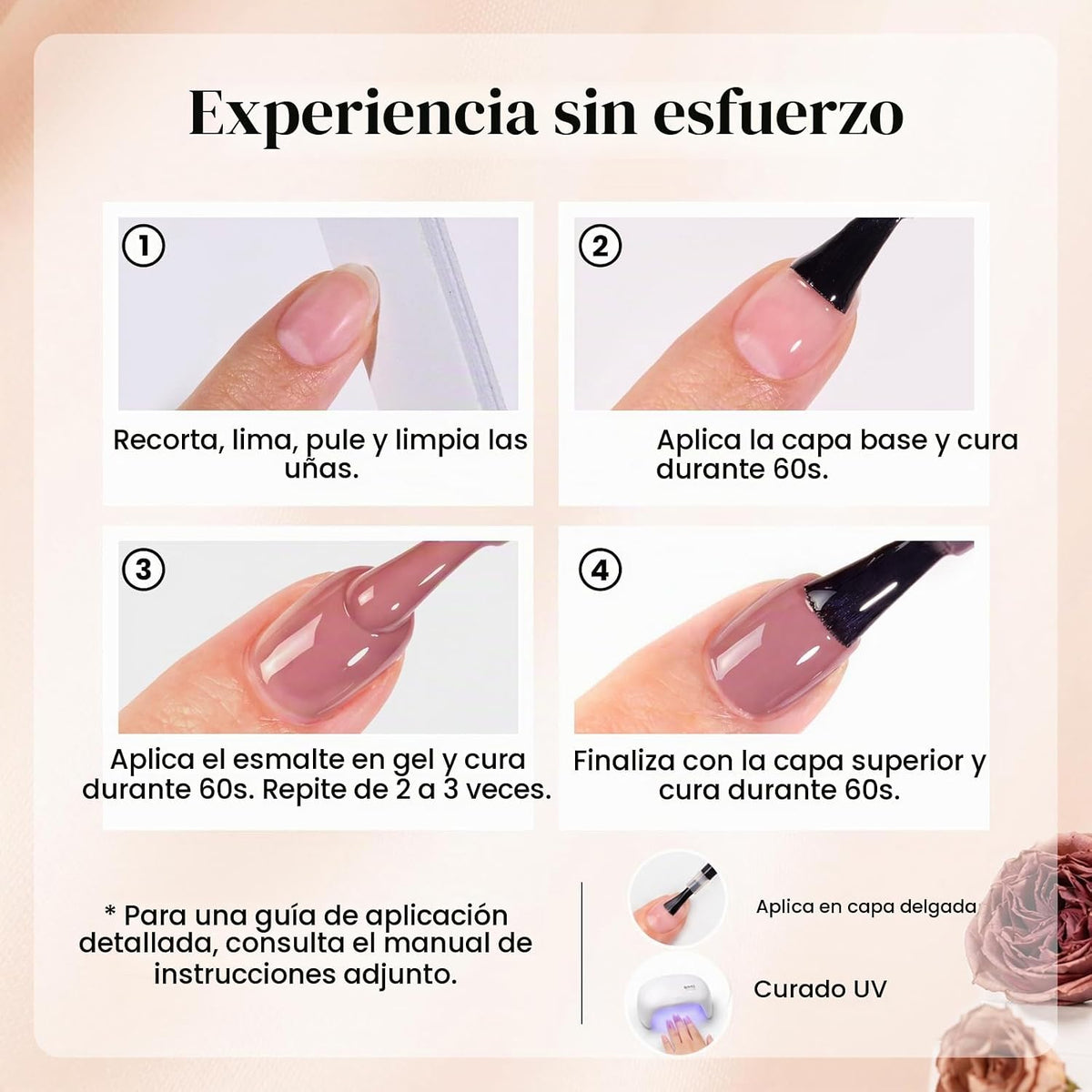beetles \u201CVerse of Roses\u201D - 20 esmaltes en gel permanentes...