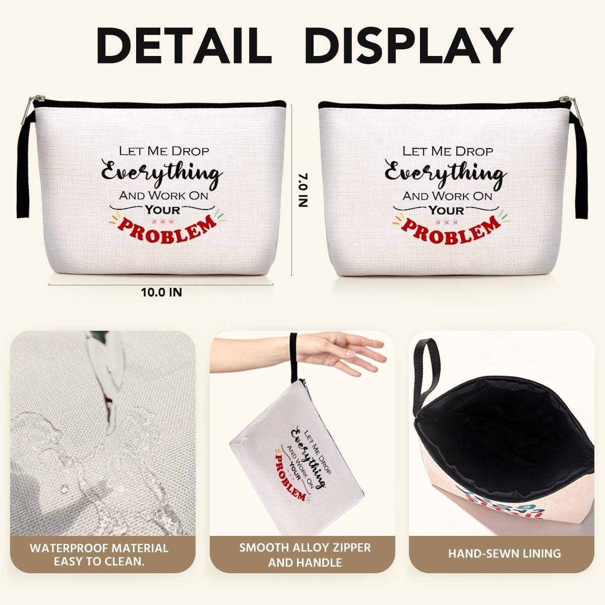 Regalos de ánimo para mujeres, bolsa de maquillaje, regalo para hermana, regalos de graduación, regalos de incentivo, regalos alentadores de amor, regalo de cumpleaños, San Valentín, boda, madre,