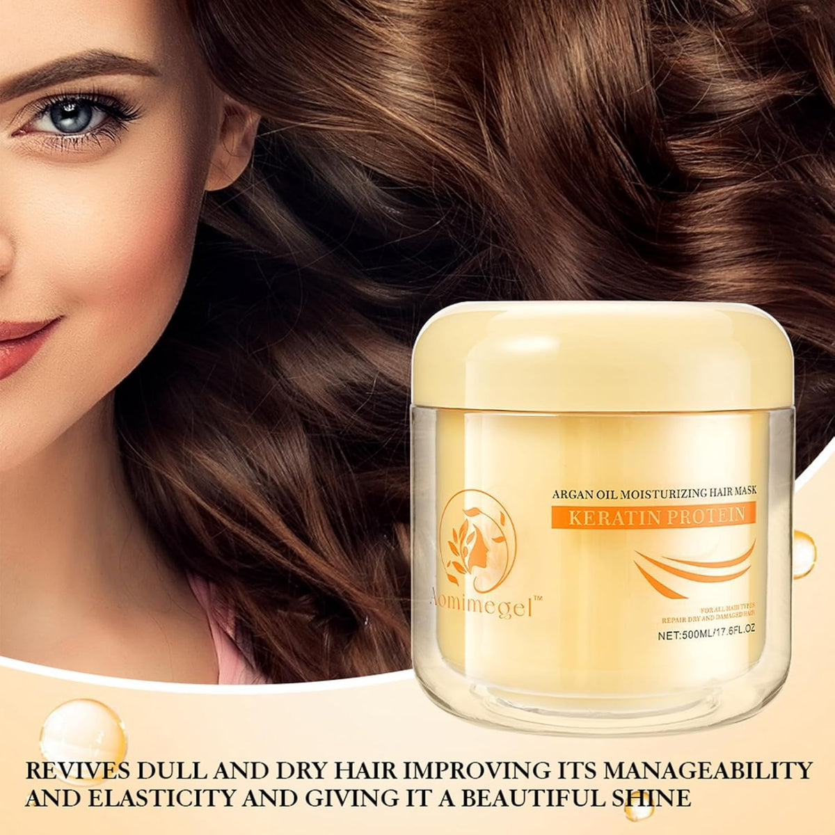 Aomimegel Máscara de Cabello de Colágeno, Máscara de Aceite de Argá...