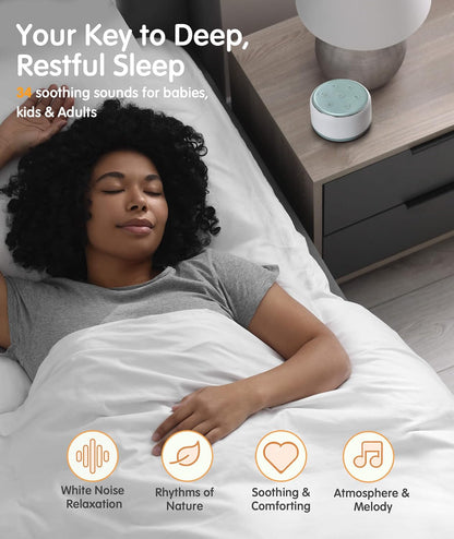 FamiSym Máquina de Ruido Blanco para Bebé para Dormir con Luz Noctu...