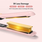 Terviiix Mini plancha plana para el cabello, temperatura ajustable,...