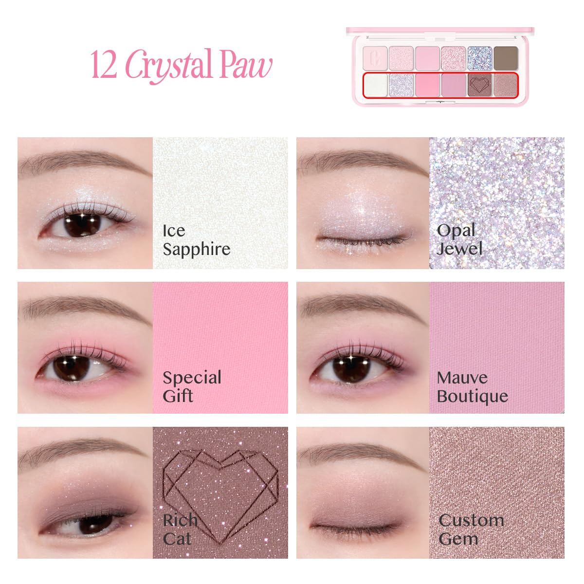 CLIO PRO PALETA DE OJOS AIRE 12 CRISTAL PAW