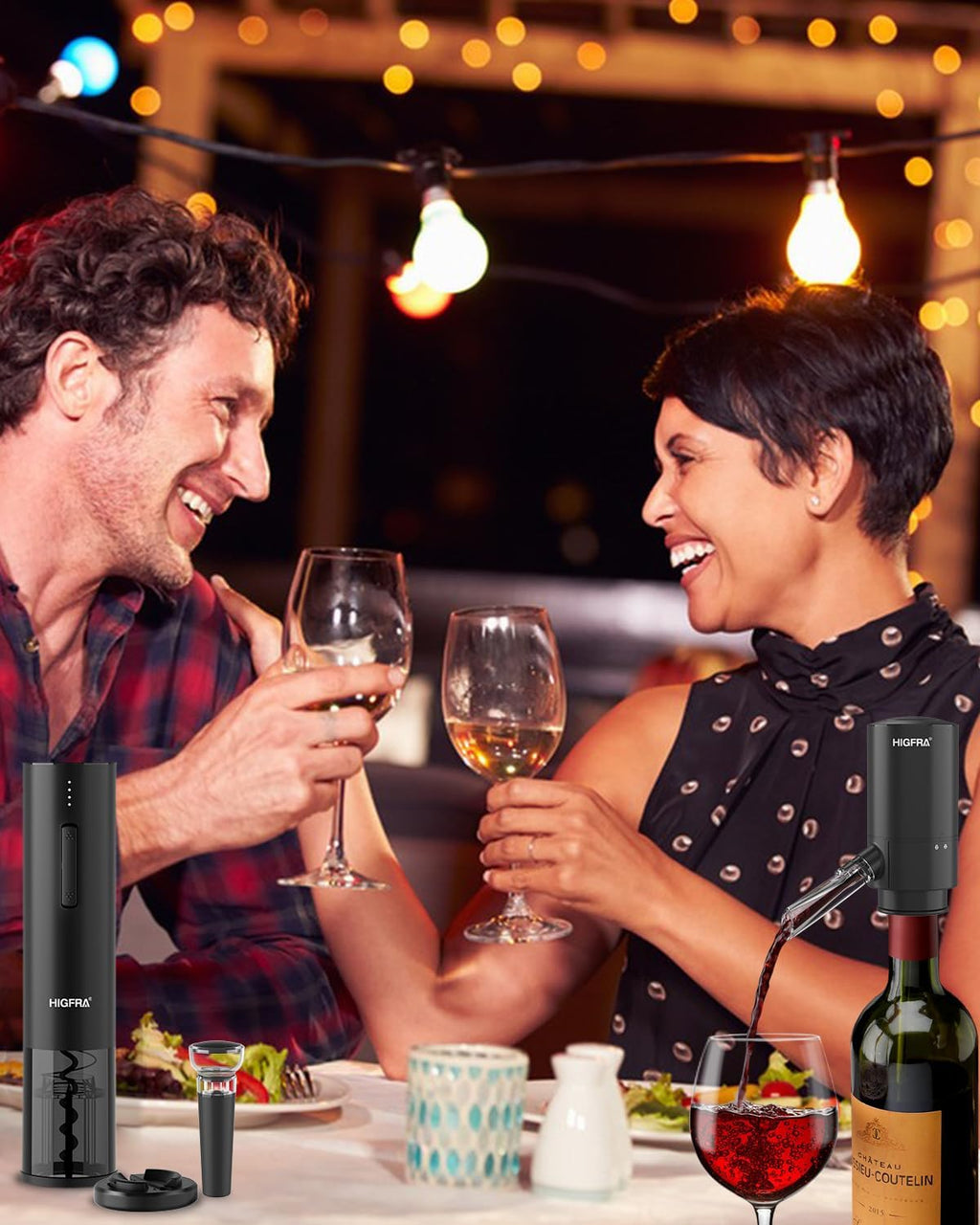 Juego de abridor de vino eléctrico recargable para el Día del Padre...