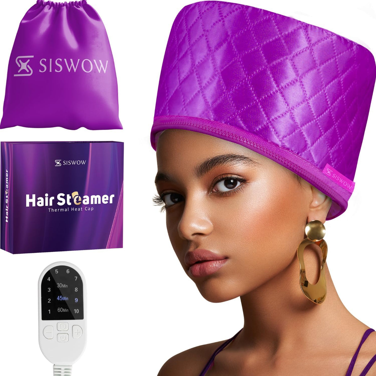 Gorro de vapor para acondicionamiento profundo con 10 niveles de ca...