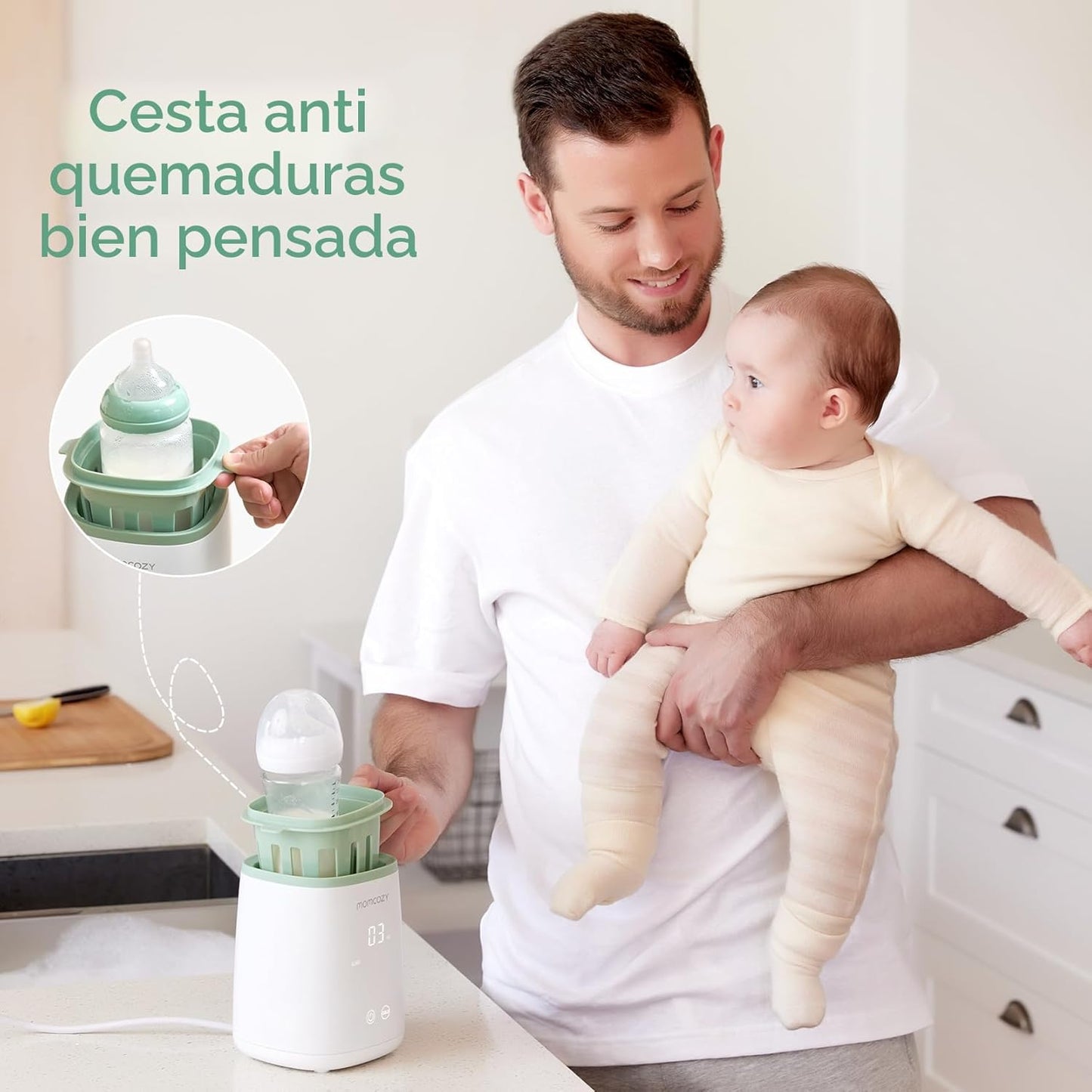 Momcozy Calentador de biberones, calentadores rápidos para todas la...