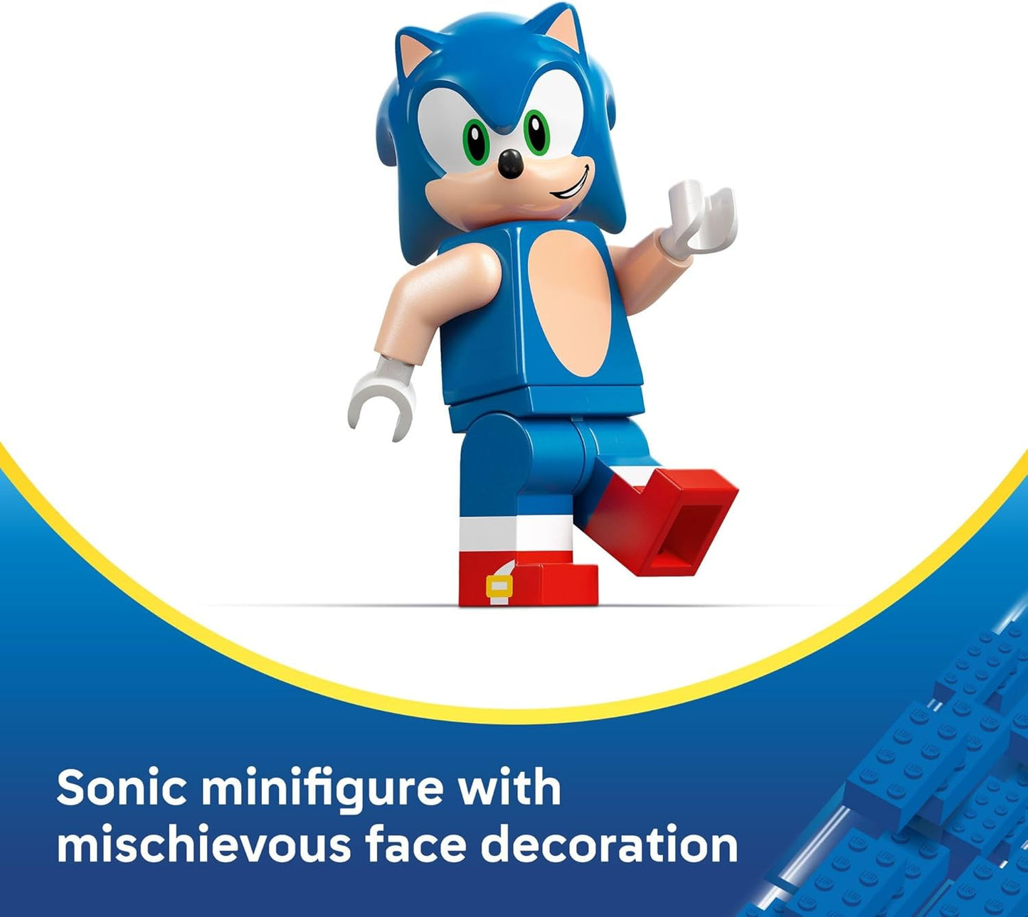 LEGO Sonic The Hedgehog Sonic: Speedster Lightning Race Car Toy para niños y niñas, juego de construcción de juguete con minifigura para niños y jugadores, a partir de 7 años, idea de regalo para