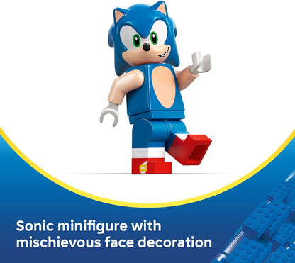 LEGO Sonic The Hedgehog Sonic: Speedster Lightning Race Car Toy para niños y niñas, juego de construcción de juguete con minifigura para niños y jugadores, a partir de 7 años, idea de regalo para
