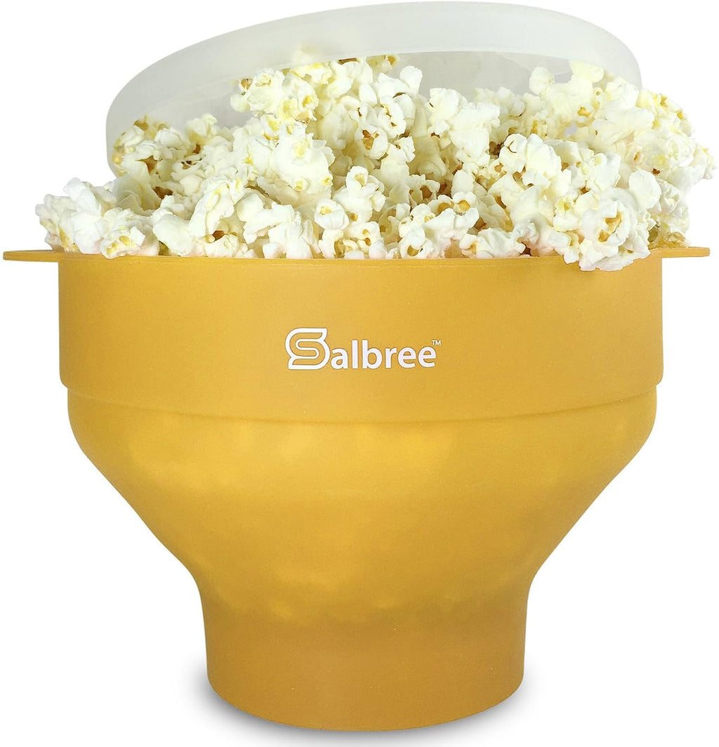 Salbree Tazón plegable de silicona para hacer palomitas de maíz par...