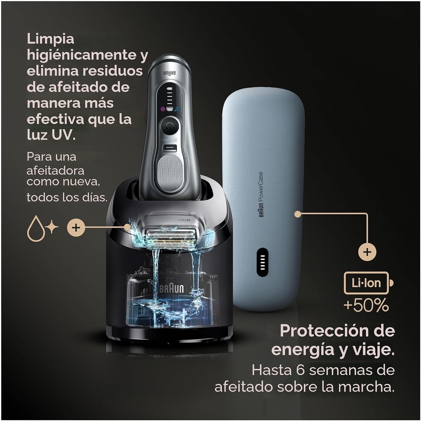Braun Maquinilla de afeitar eléctrica para hombres Serie 9 PRO+ Máq...