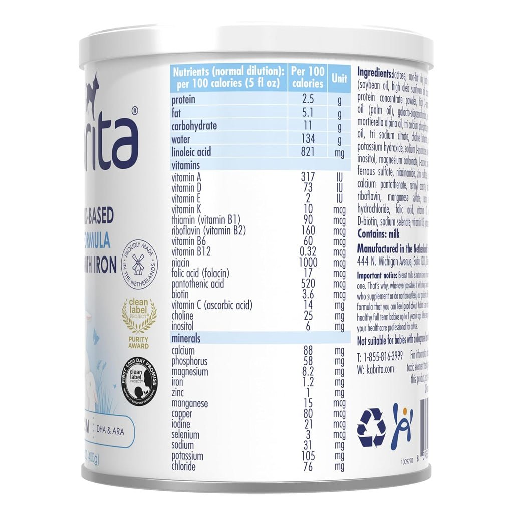 Kabrita Fórmula infantil en polvo a base de leche de cabra con hier...