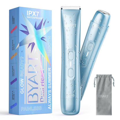 Afeitadora eléctrica de doble cabezal para mujer - Recortador de pe...