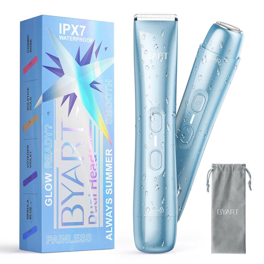 Afeitadora eléctrica de doble cabezal para mujer - Recortador de pe...