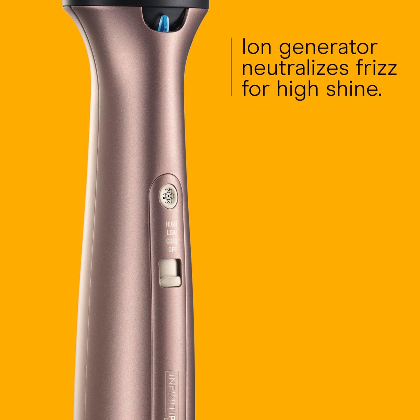 Infiniti PRO Conair - Cepillo secador de pelo 2 en 1, cepillo térmico para todo tipo de cabello, barril ovalado grande, 4 tipos de cerdas para dar volumen, suavizar y refrescar, malva moca