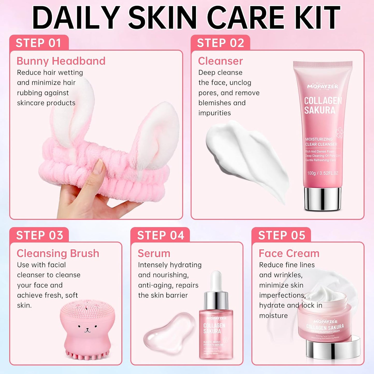 Set de Cuidado de Piel Sakura para Chicas Adolescentes, Juego de Re...