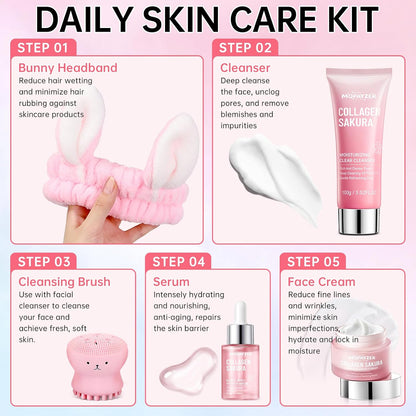 Set de Cuidado de Piel Sakura para Chicas Adolescentes, Juego de Re...