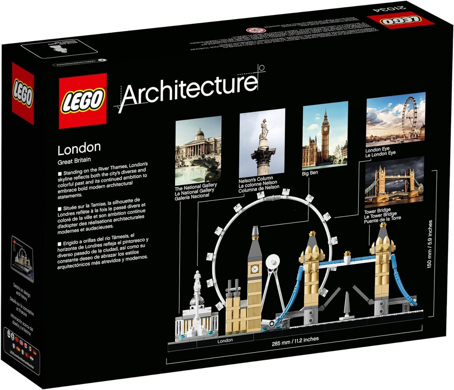 LEGO Architecture London Skyline Collection 21034 - Kit de construcción modelo y regalo para niños y adultos (468 piezas)