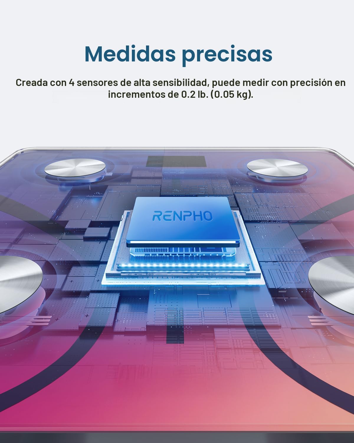RENPHO Báscula inteligente para peso corporal, IMC y grasa corporal...