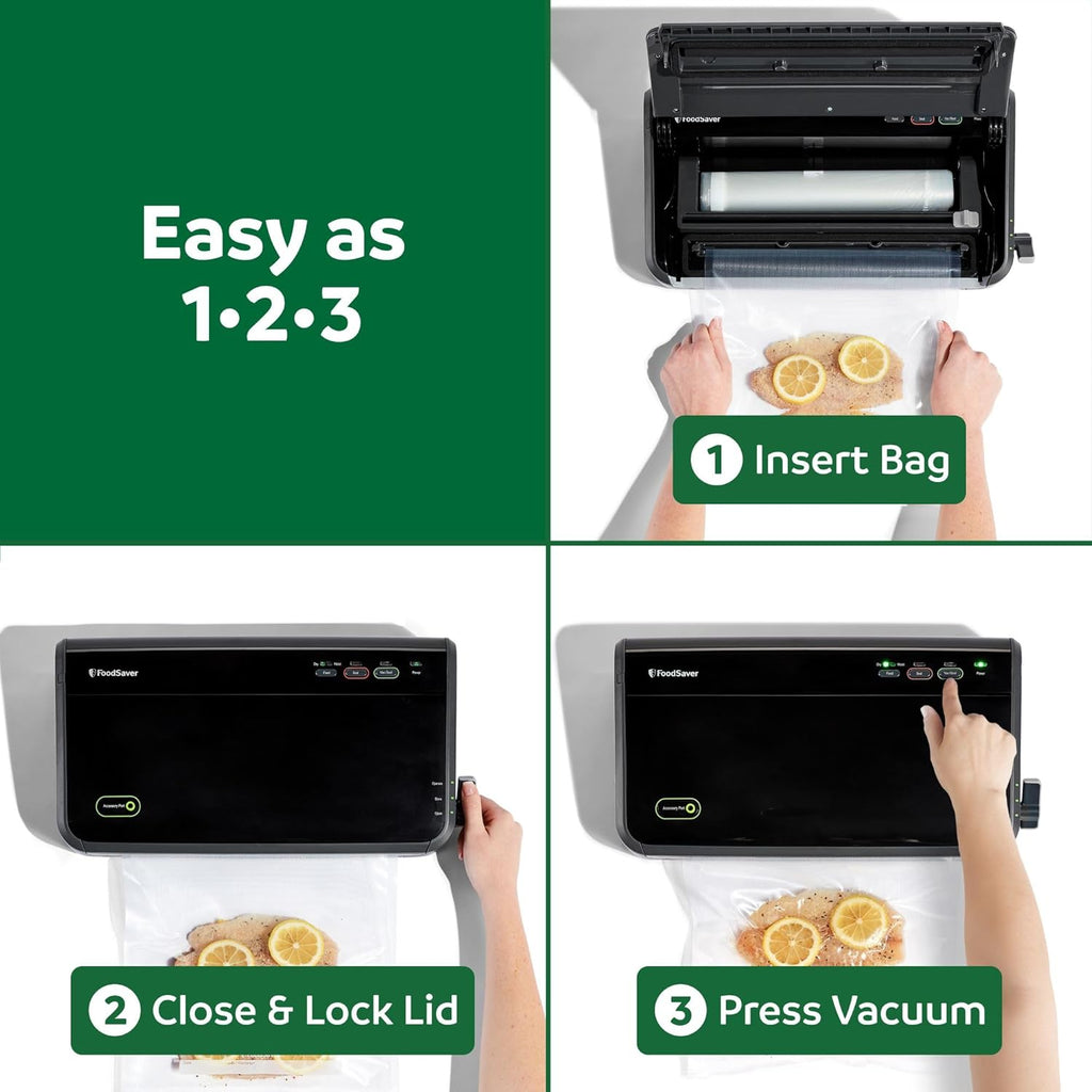 Máquina Selladora al Vacío FoodSaver, Detección Automática de Bolsa...