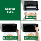 Máquina Selladora al Vacío FoodSaver, Detección Automática de Bolsa...