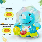 Ryotagift Juguetes de dinosaurios musicales bilingües para bebés, a...