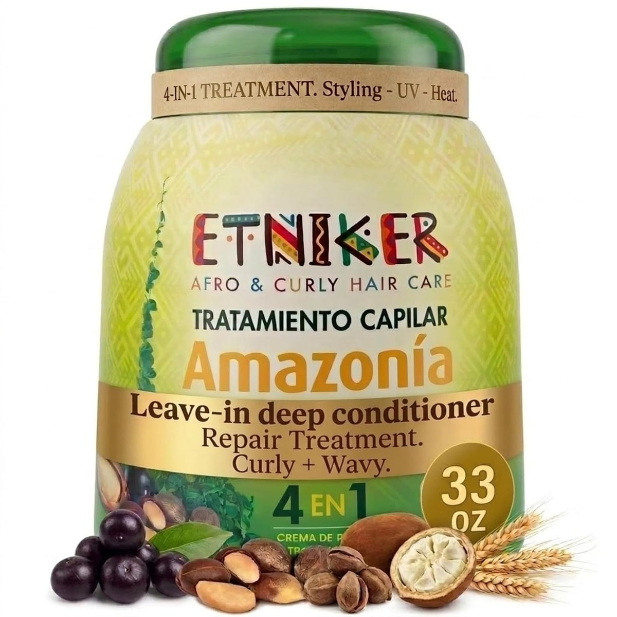 Etniker Amazonia Crema para rizos y mascarilla reparadora profunda...