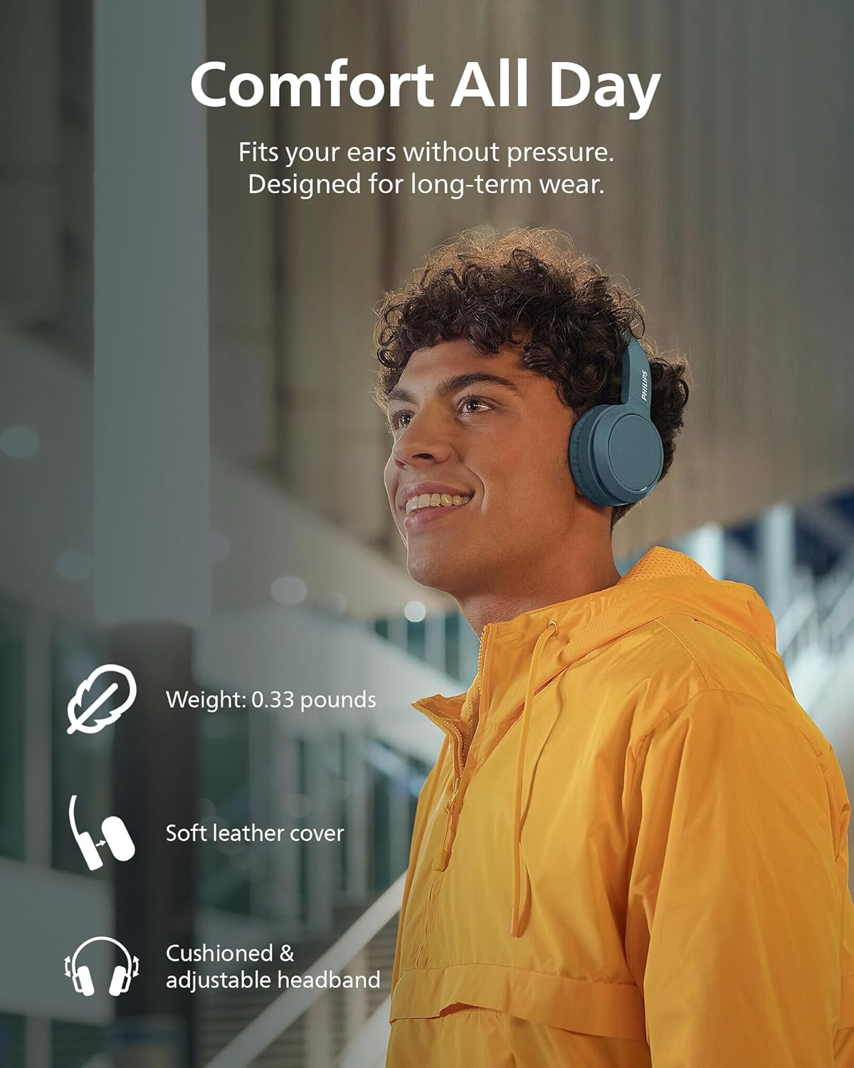 PHILIPS H4205 - Auriculares inalámbricos Bluetooth con refuerzo de...