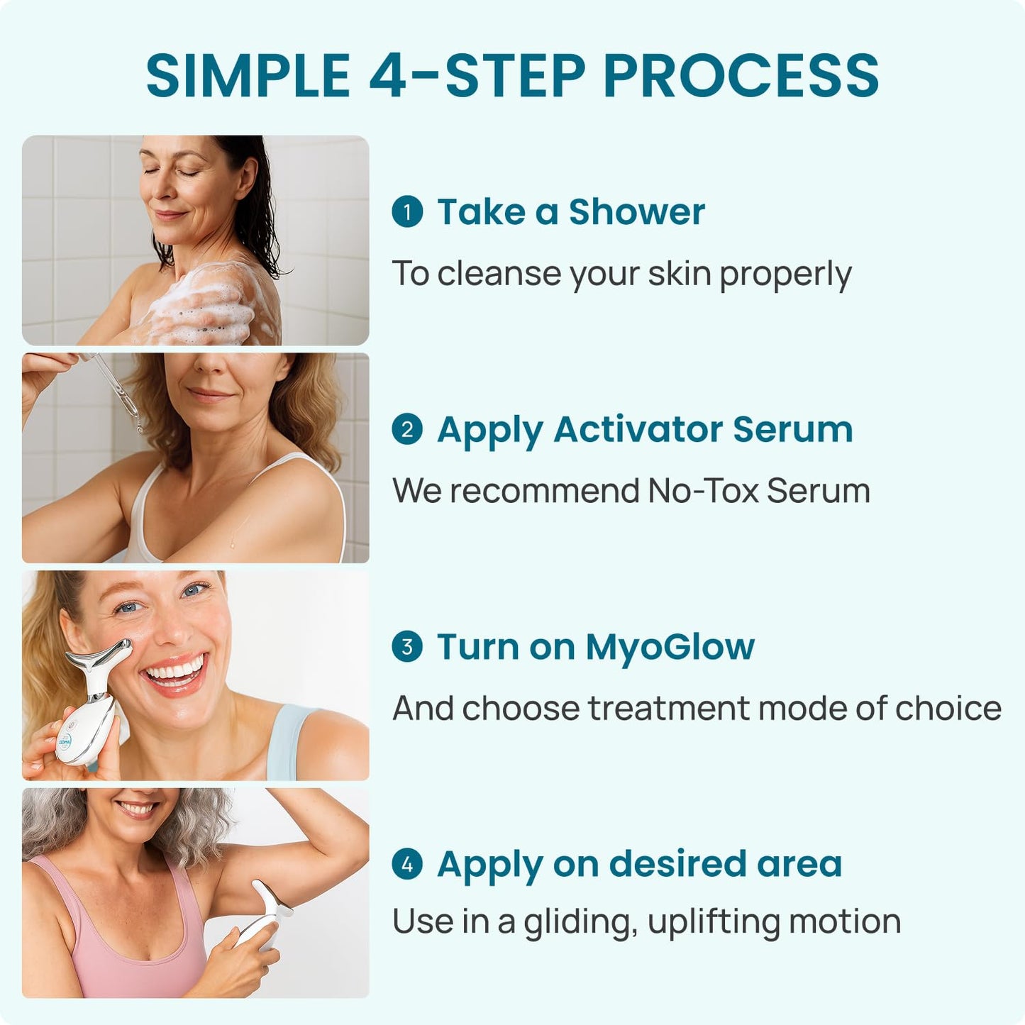 MyDerma Dream MyoGlow - Dispositivo LED para esculpir el brazo, el...