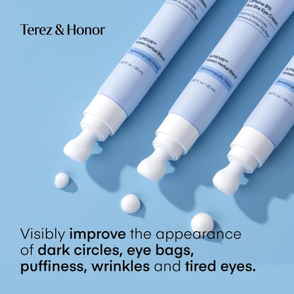 TEREZ &amp; HONOR Parches para debajo de los ojos para ojeras con c...