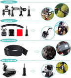 Kit de accesorios de cámara de acción 61 en 1 para GoPro Hero 13 12 11 10 9 8 7 6, GoPro Max, GoPro Fusion, Xiaomi, Insta360, DJI Osmo Action, AKASO APEMAN, Campark, SJCAM