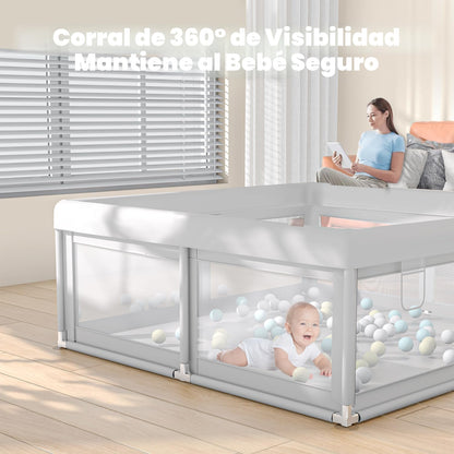 Hiaksedt Corralito, cerca de 50 x 50 pulgadas para bebés y niños pe...
