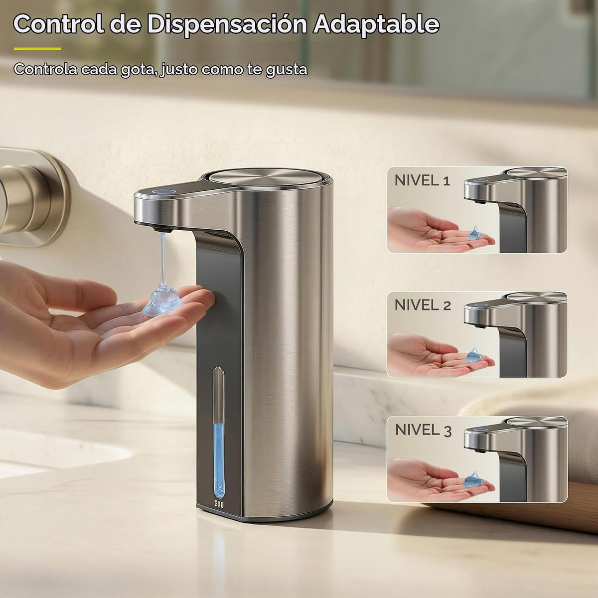 EKO Dispensador de jabón automático sin contacto Aroma para cocina...