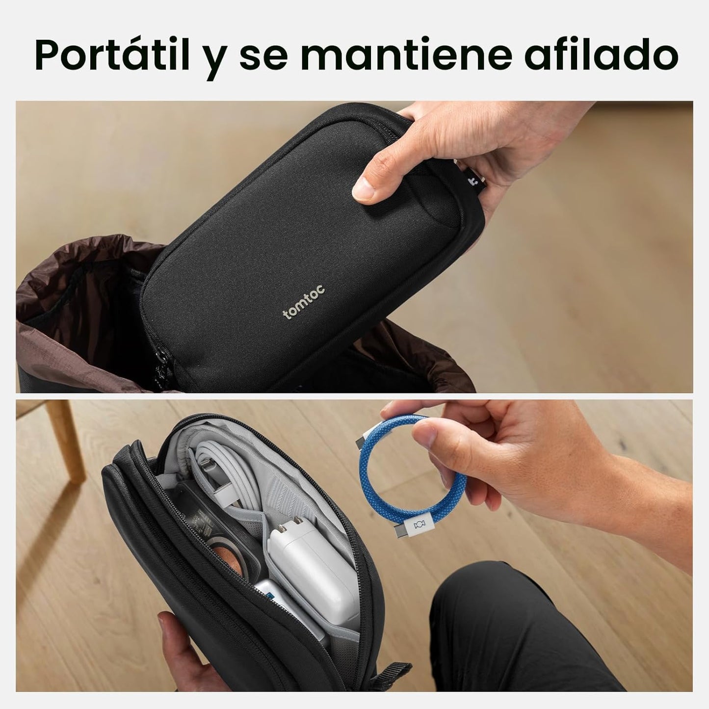 tomtoc Organizador Electrónico de Viaje, Estuche Resistente al Agua...