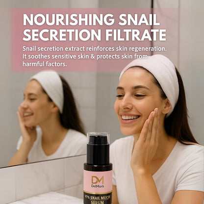 Suero de mucina de caracol de 3.4 fl oz, 97% filtrado de secreción de caracol con ácido hialurónico, esencia reparadora de energía, removedor de manchas oscuras, cuidado de la piel coreano, suero hidratante para cara, ojos y cuello