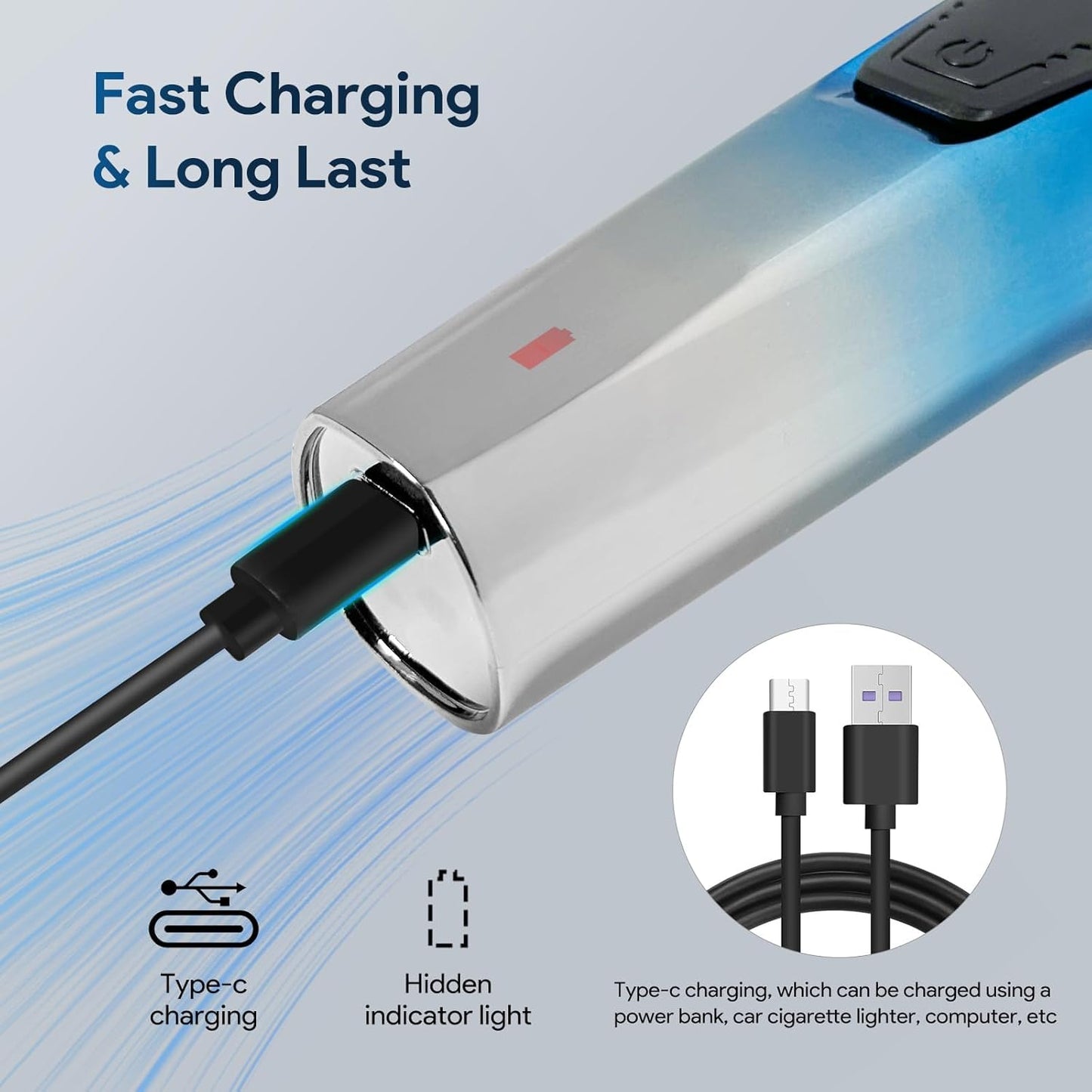 Maquinilla de afeitar eléctrica para hombres, afeitadora eléctrica recargable e impermeable, afeitado en seco y húmedo con barba inalámbrica, recortadora de vello de nariz, carga rápida de 1