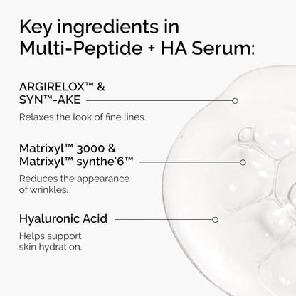 The Ordinary Set de Soporte para la Edad - Régimen de piel antienvejecimiento de 3 pasos con Multi-Péptido + HA, suero ocular Multi-Péptido y factores hidratantes naturales + fitoceramidas | Set para