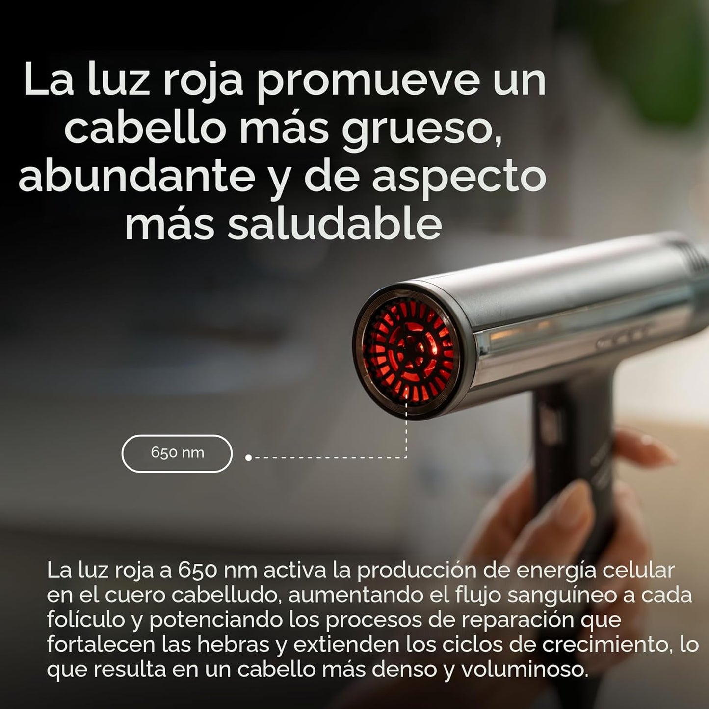 SRILabs DryQ - Secador de pelo "Smart", súper ligero, plega...