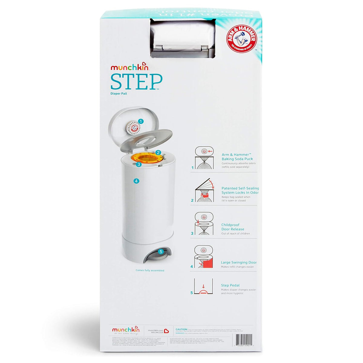 Cubo para pañales Munchkin, Cubo, Blanco