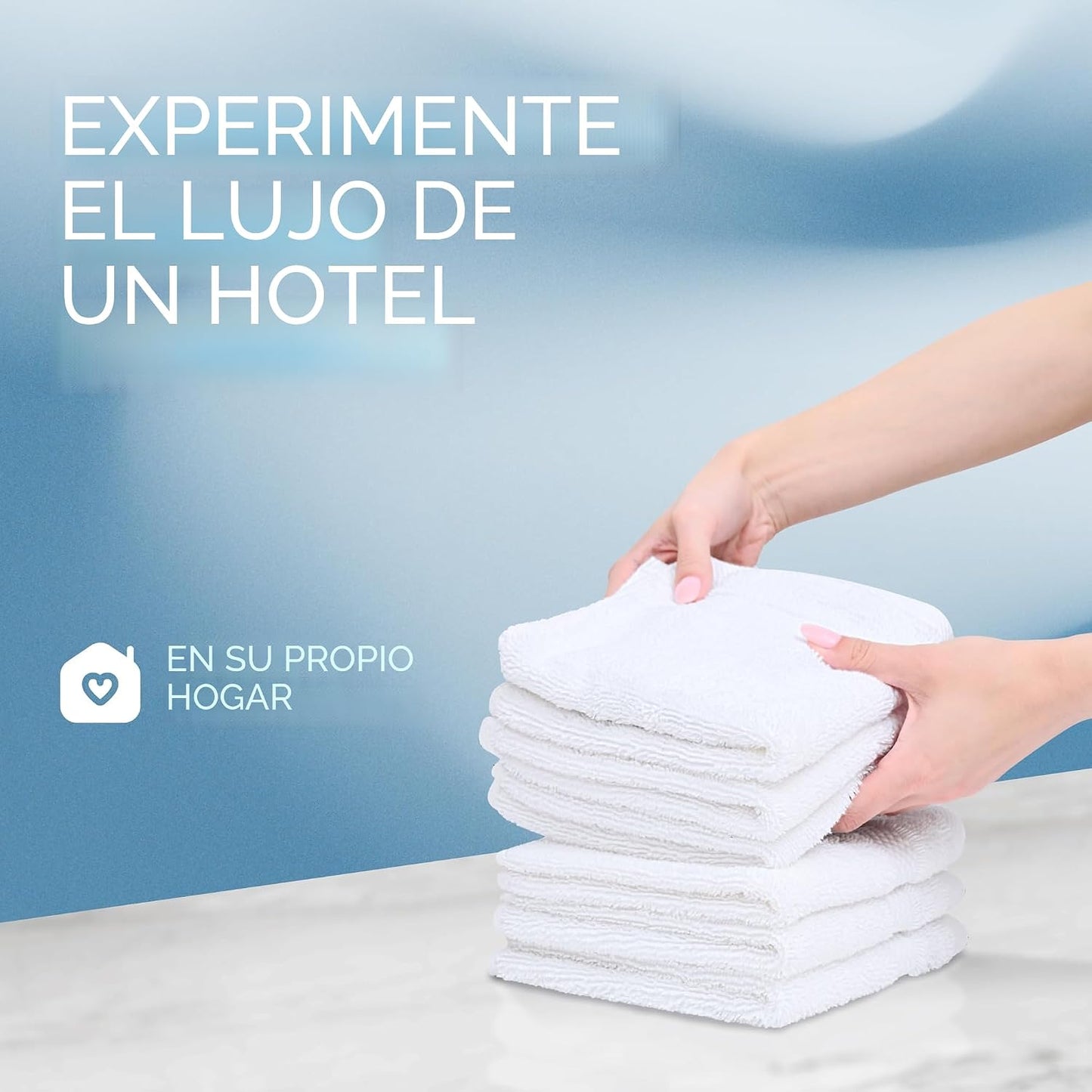 White Classic - Juego de lujo de toallas de baño para baños, hotele...