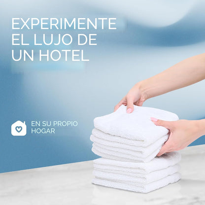 White Classic - Juego de lujo de toallas de baño para baños, hotele...