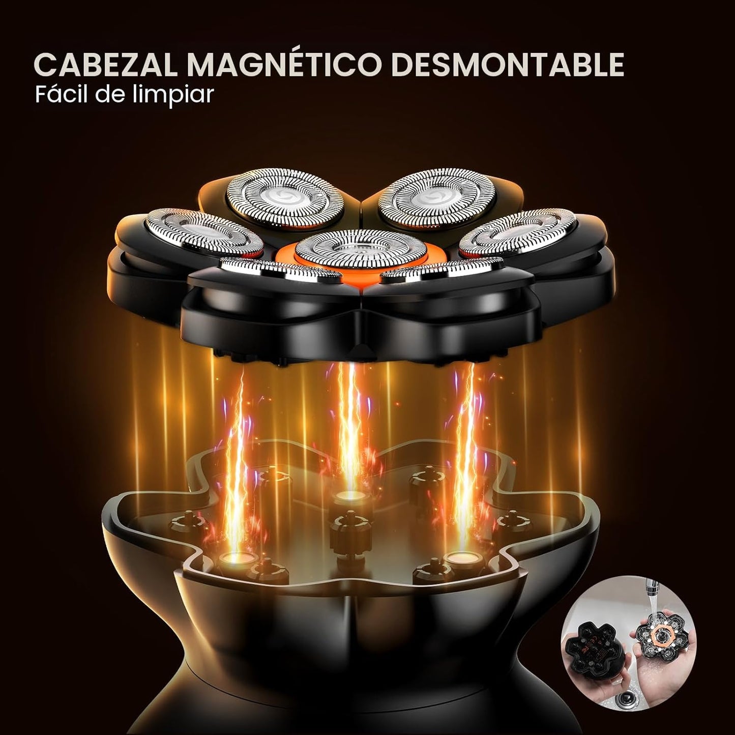 MAXGROOM® Afeitadora de cabeza para hombres calvos, maquinilla de a...