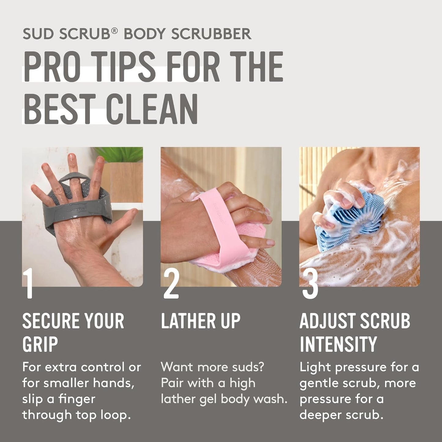 Sud Scrub® Exfoliante Corporal de Silicona Antimicrobiana, Exfolian...