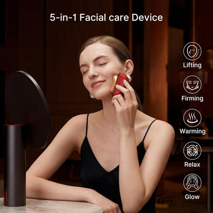 ZDEER Juego de cuidado facial eléctrico Gua Sha, masajeador facial...