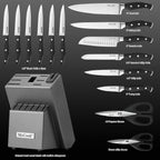 McCook® Juegos de cuchillos, juego de cuchillos de cocina alemán de...