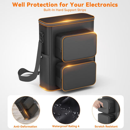 KDD Estuche organizador electrónico de viaje, bolsa de almacenamiento portátil para accesorios tecnológicos para artículos esenciales de viaje, estuche de almacenamiento de gran capacidad con